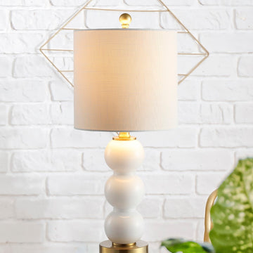February 21" Glass/Metal LED Table Lamp - JONATHAN Y